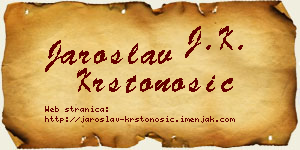 Jaroslav Krstonošić vizit kartica